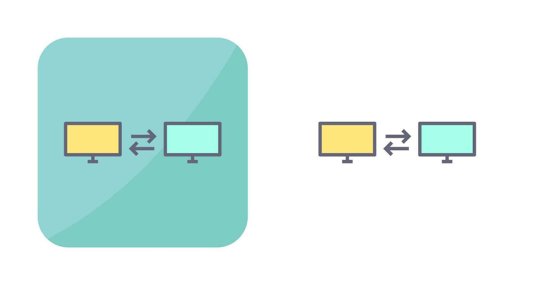 Einzigartiges Vektorsymbol für Sharing-Systeme vektor