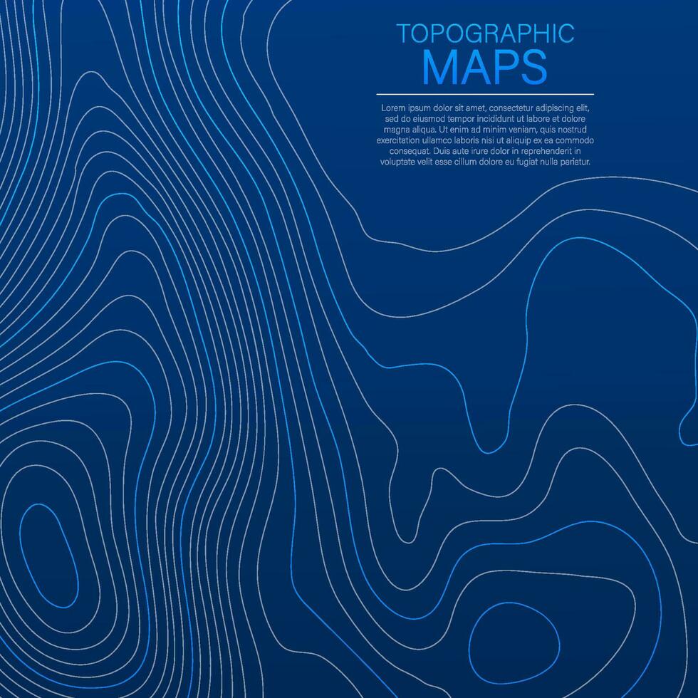 mopographisch Karte. das stilisiert Höhe von das topografisch Kontur im Linien und Konturen. Vektor Illustration.