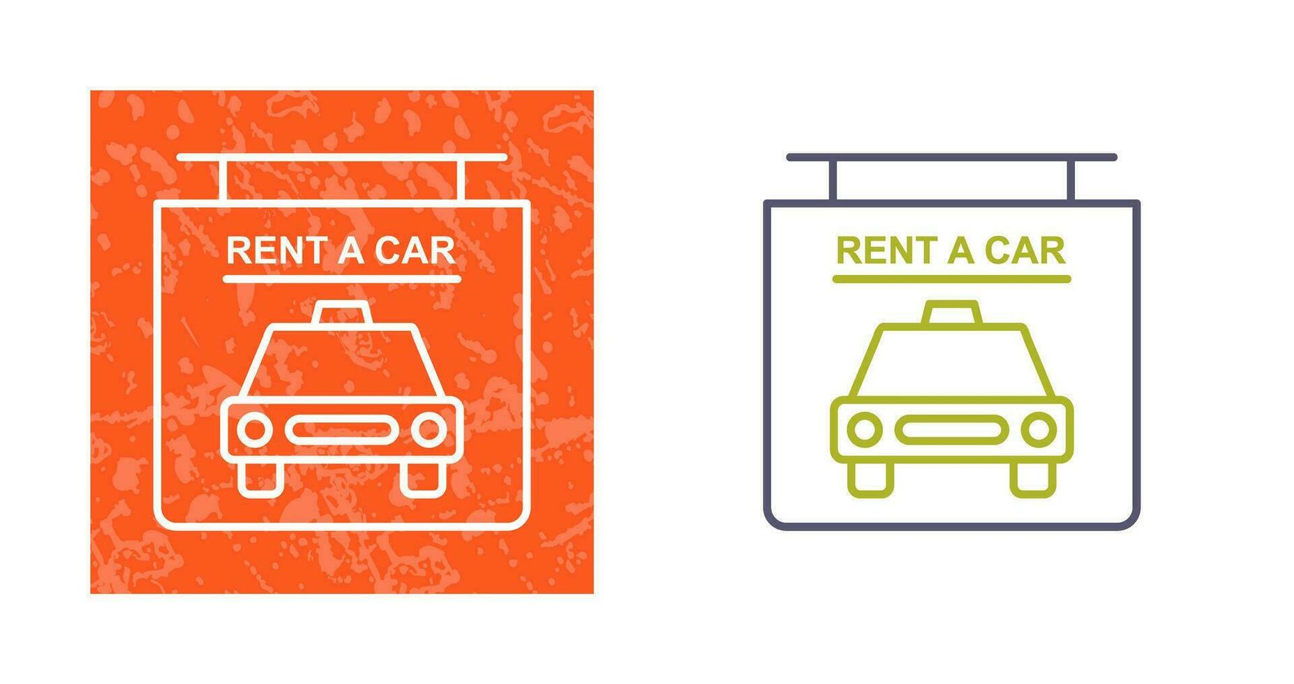 Mieten Sie ein Auto-Vektorsymbol vektor