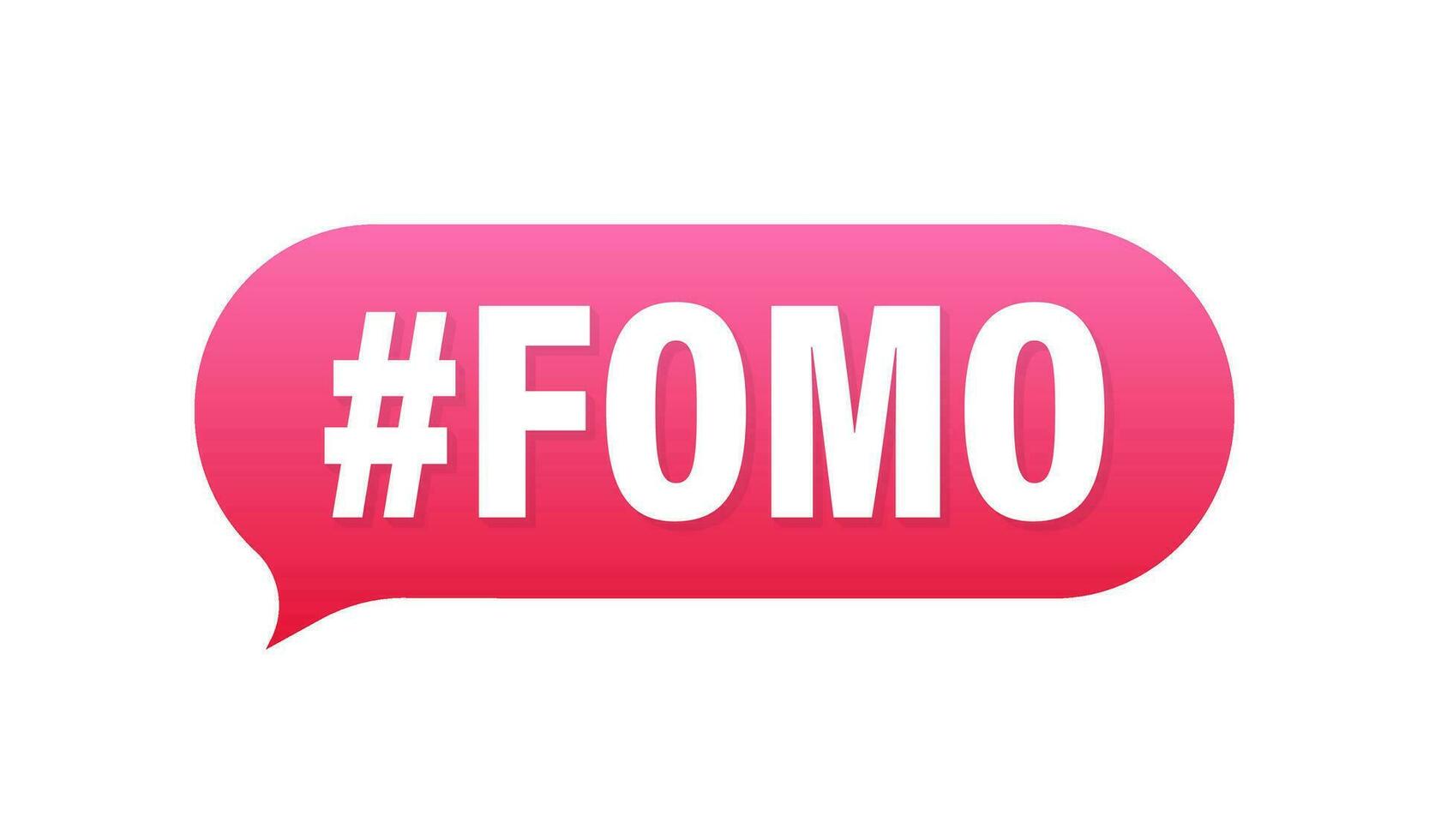 modern hashtag fomo, bra design för några syften. vektor typografi illustration. platt tecknad serie vektor illustration. platt design. social media begrepp