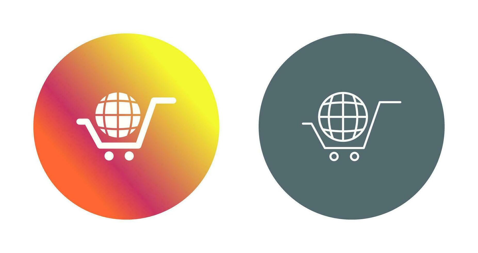 globales Shopping-Vektorsymbol vektor