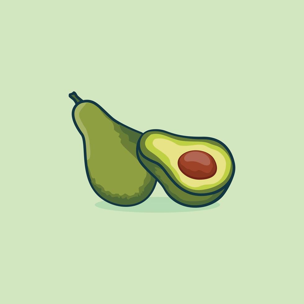 Avocado-Symbol isolierte Vektorillustration vektor