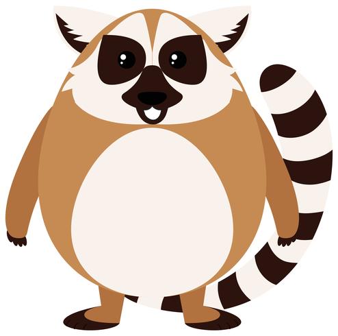Brown Lemur mit glücklichem Gesicht vektor