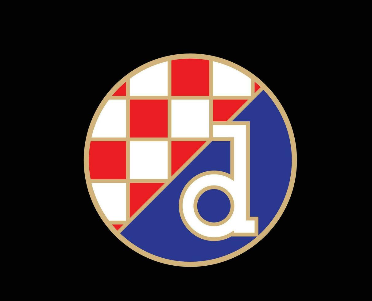 dinamo zagreb klubb logotyp symbol kroatien liga fotboll abstrakt design vektor illustration med svart bakgrund