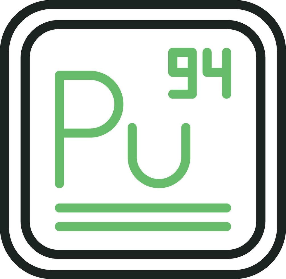 plutonium ikon vektor bild. lämplig för mobil appar, webb appar och skriva ut media.