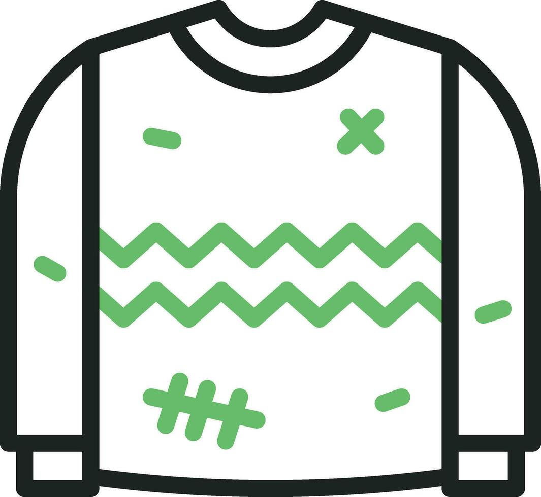 Sweatshirt Symbol Vektor Bild. geeignet zum Handy, Mobiltelefon Apps, Netz Apps und drucken Medien.