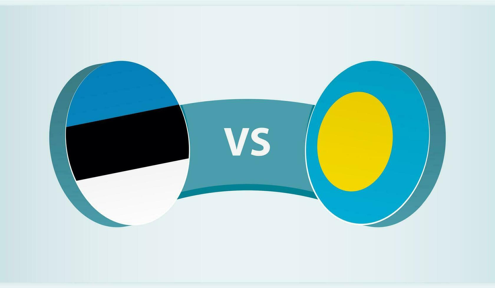 Estland gegen Palau, Mannschaft Sport Wettbewerb Konzept. vektor