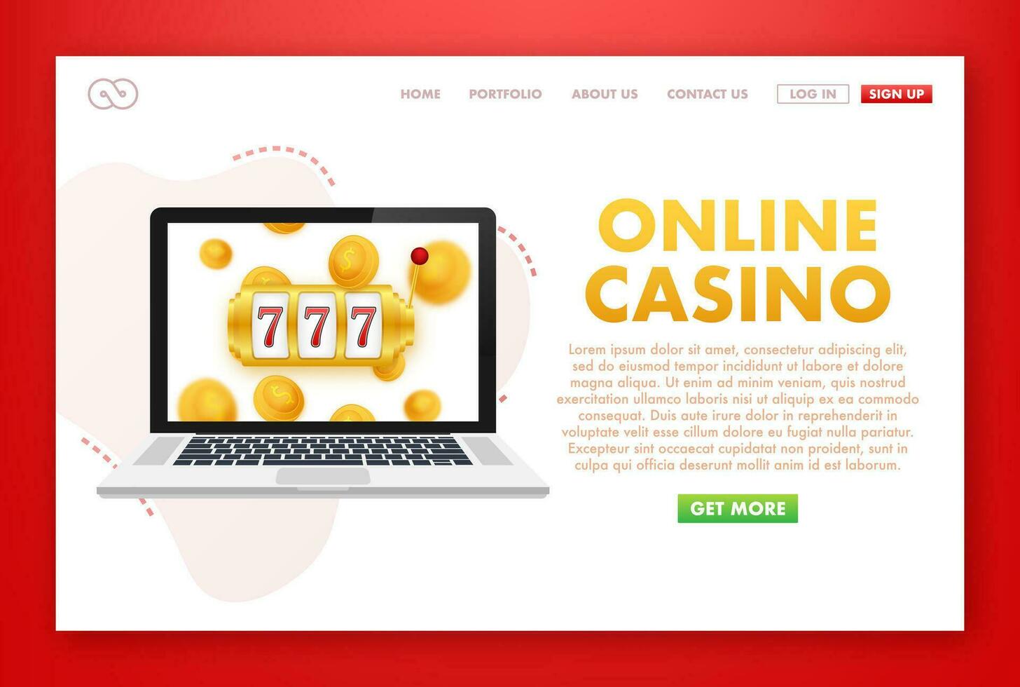 Roulette 3d Reichtum. Rad Vermögen zum Spiel und Sieg Jackpot. online Kasino Konzept. Internet Kasino Marketing. vektor