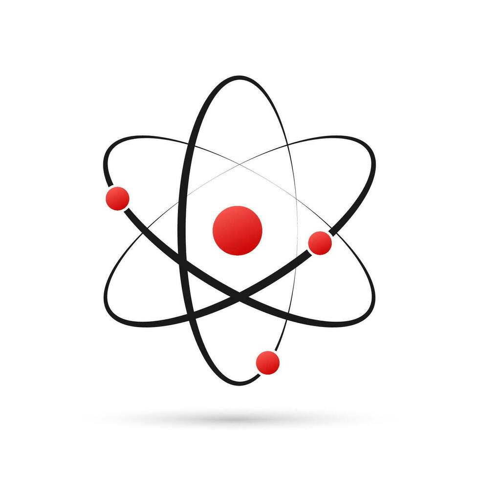 atom ikon vektor, atom symboler på vit bakgrund vektor