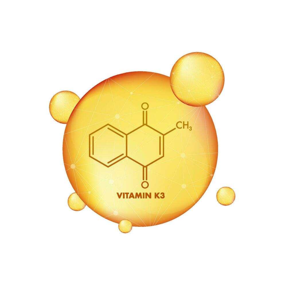 Molekül Tocopherol. Vitamin k3. Symbol zum medizinisch Design vektor