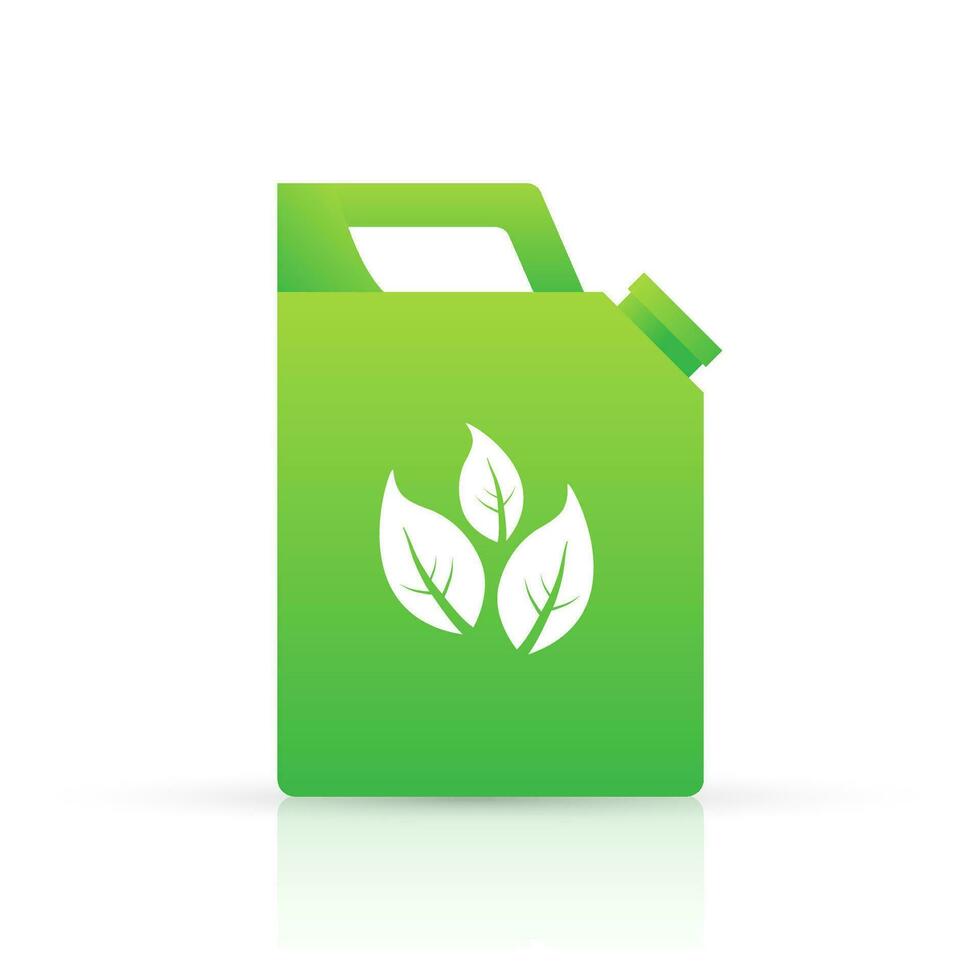 biobränsle burk vektor ikon illustration isolerat på vit bakgrund.