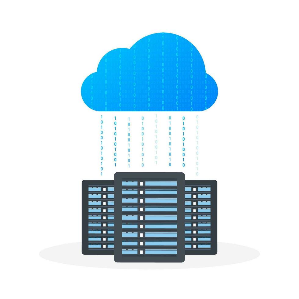 data Centrum. huvudram service begrepp baner, server kuggstång. server rum begrepp, data Bank Centrum. vektor illustration