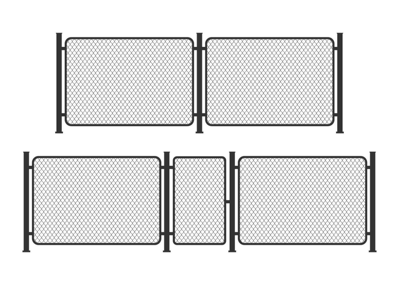 staket tråd metall kedja länk. fängelse barriär, säkrad fast egendom. vektor stock illustration