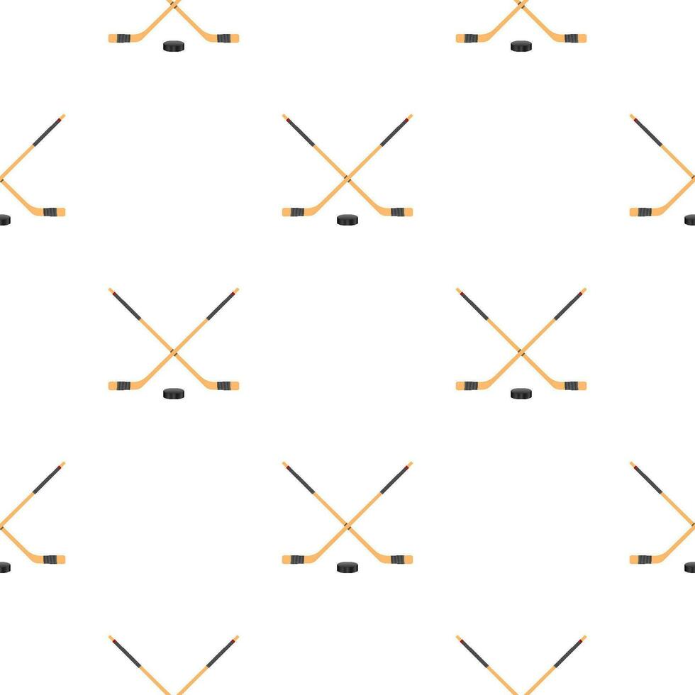 is hockey puck och pinnar mönster. sport symbol. vektor illustration isolerat på vit bakgrund.