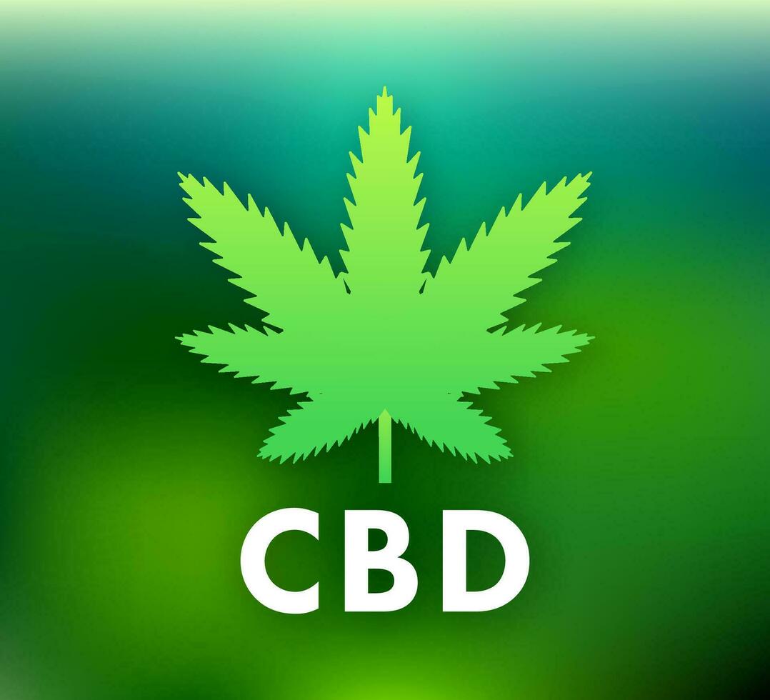 kreativ cannabis blad vektor logotyp ikon. mall för cbd cannabidiol. vektor illustration