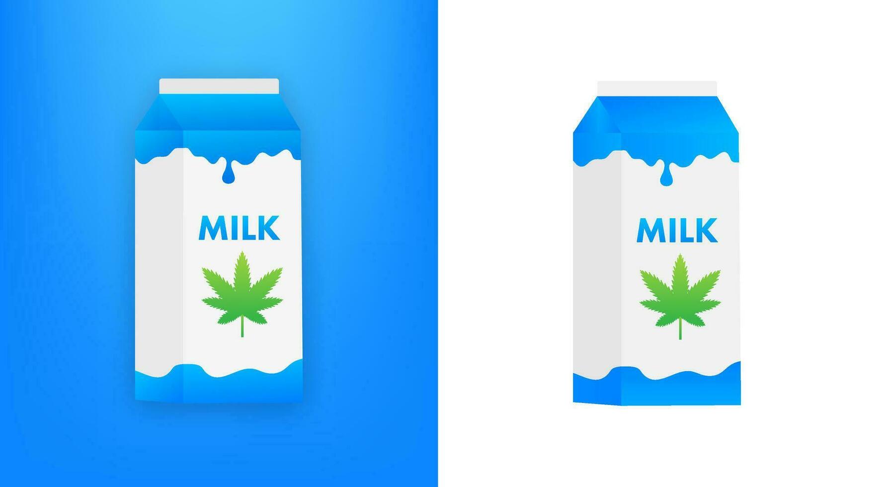 Hanf Milch, Cannabis Milch. gesund organisch vegan Lebensmittel. Vektor Lager Illustration