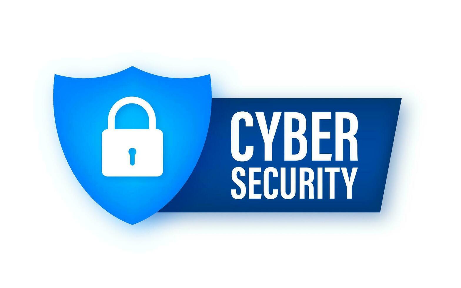 cyber säkerhet vektor logotyp med skydda och kolla upp märke. säkerhet skydda begrepp. internet säkerhet. vektor illustration.