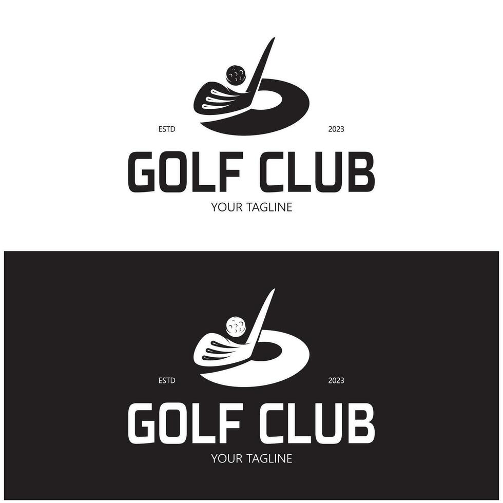 Golf Ball Logo, Golf Design Stock Logo, Logo zum Fachmann Golf Team, Golf Verein, Turnier, Golf Geschäft Geschäft, Golf Kurs, Veranstaltung vektor