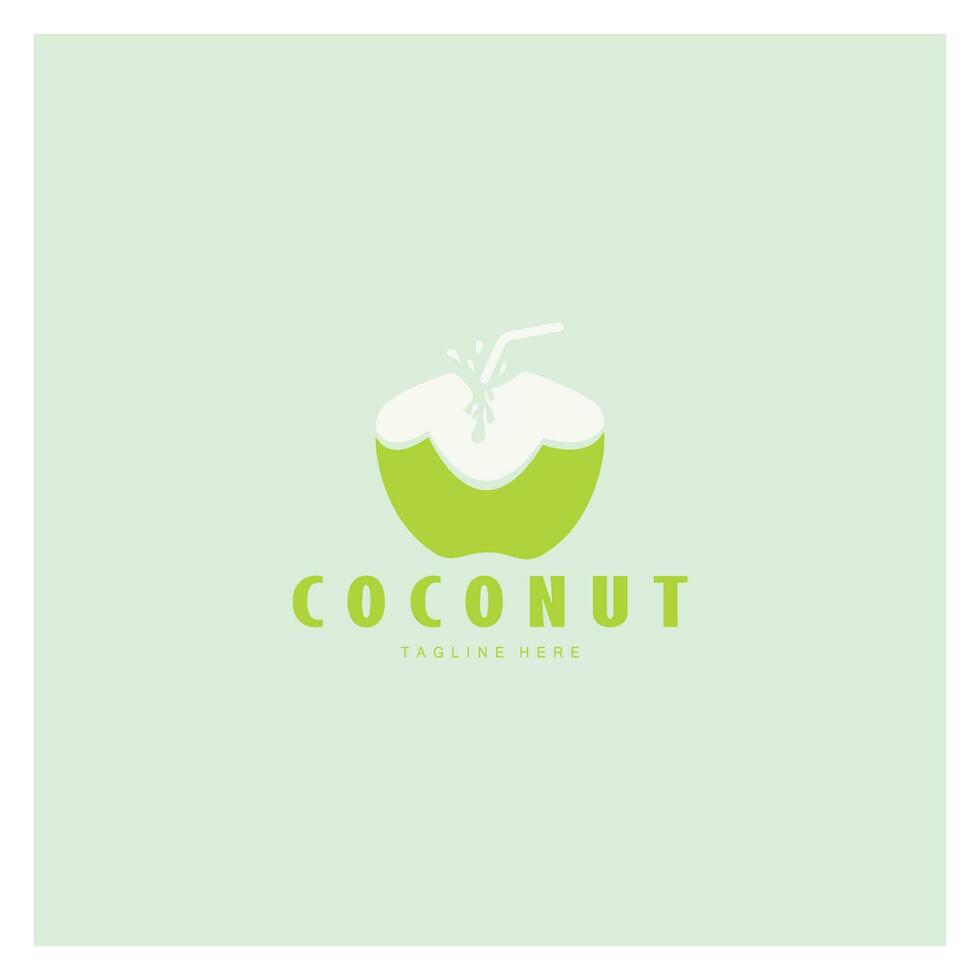 Kokosnuss Logo Design Vorlage Illustration Vektor