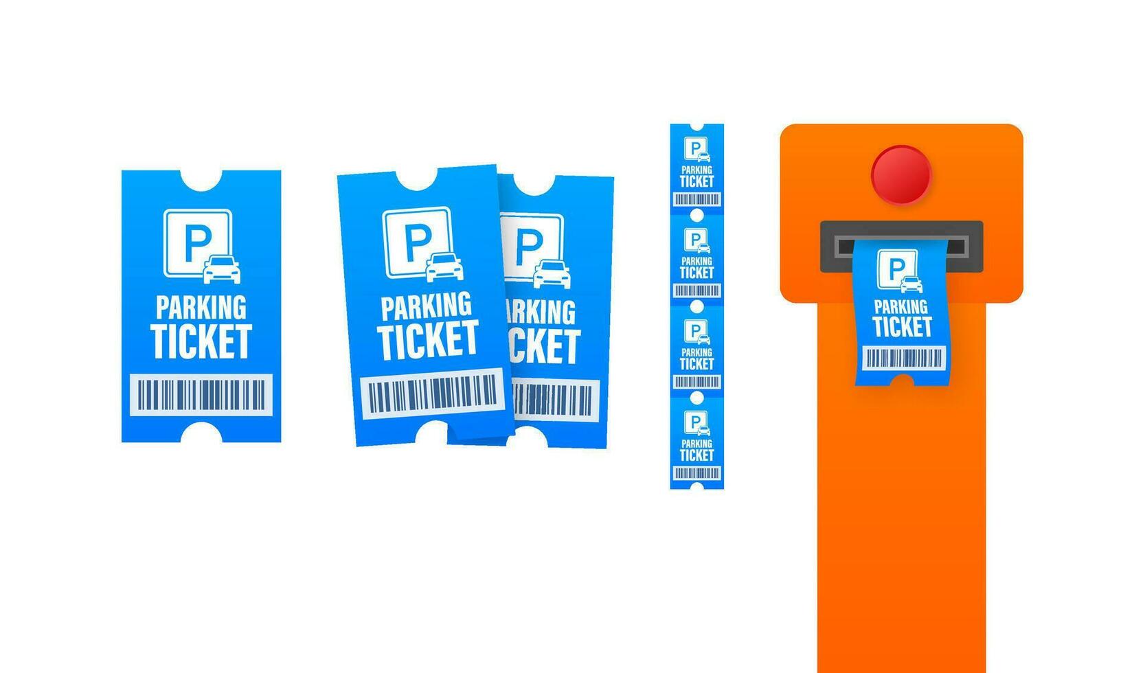 Parkplatz Eintrittskarten, großartig Design zum irgendein Zwecke. Parkplatz Zone. Vektor Lager Illustration.