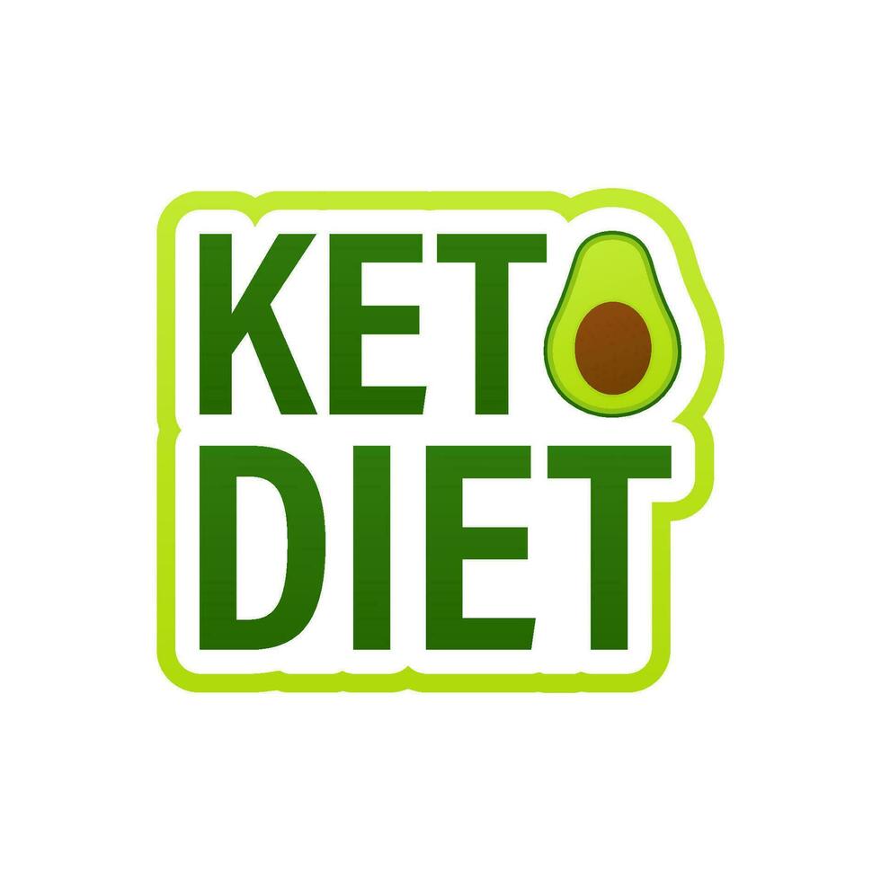 ketogen Diät Logo unterzeichnen. Keto Diät. Vektor Illustration