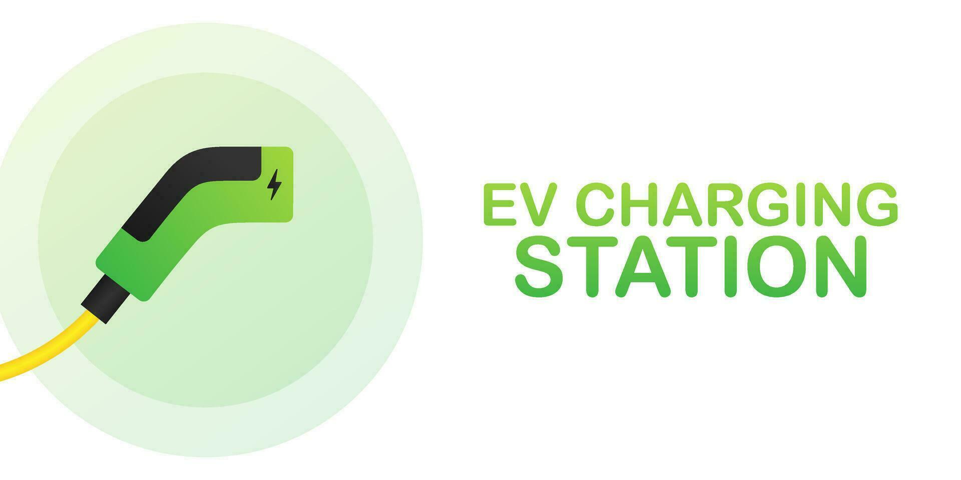 ev laddning station baner. vektor illustration