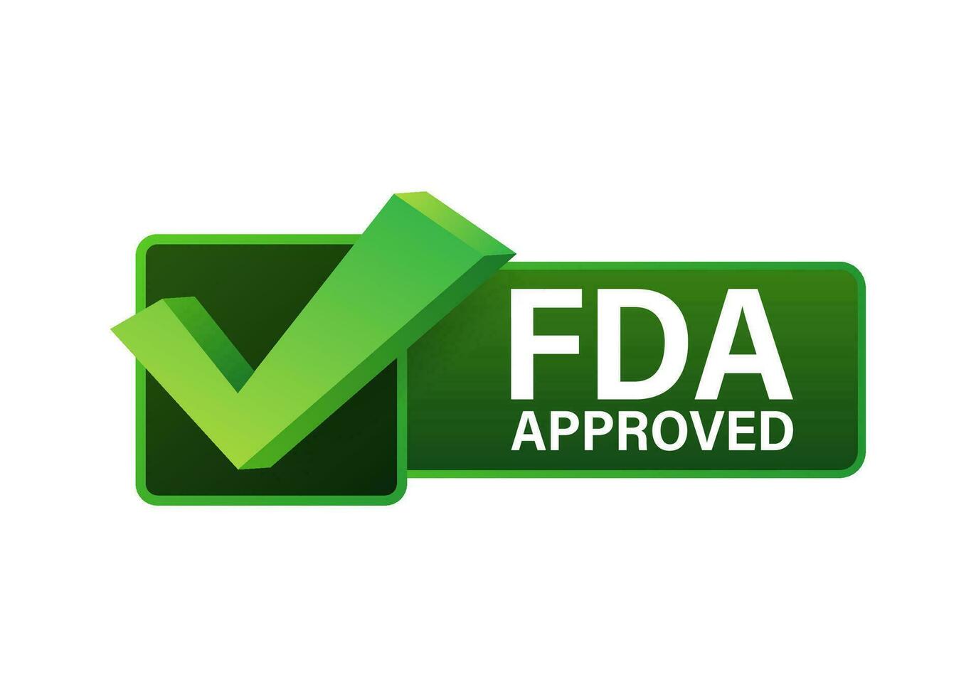 FDA genehmigt Grunge Gummi Briefmarke auf Weiß Hintergrund. Vektor Illustration