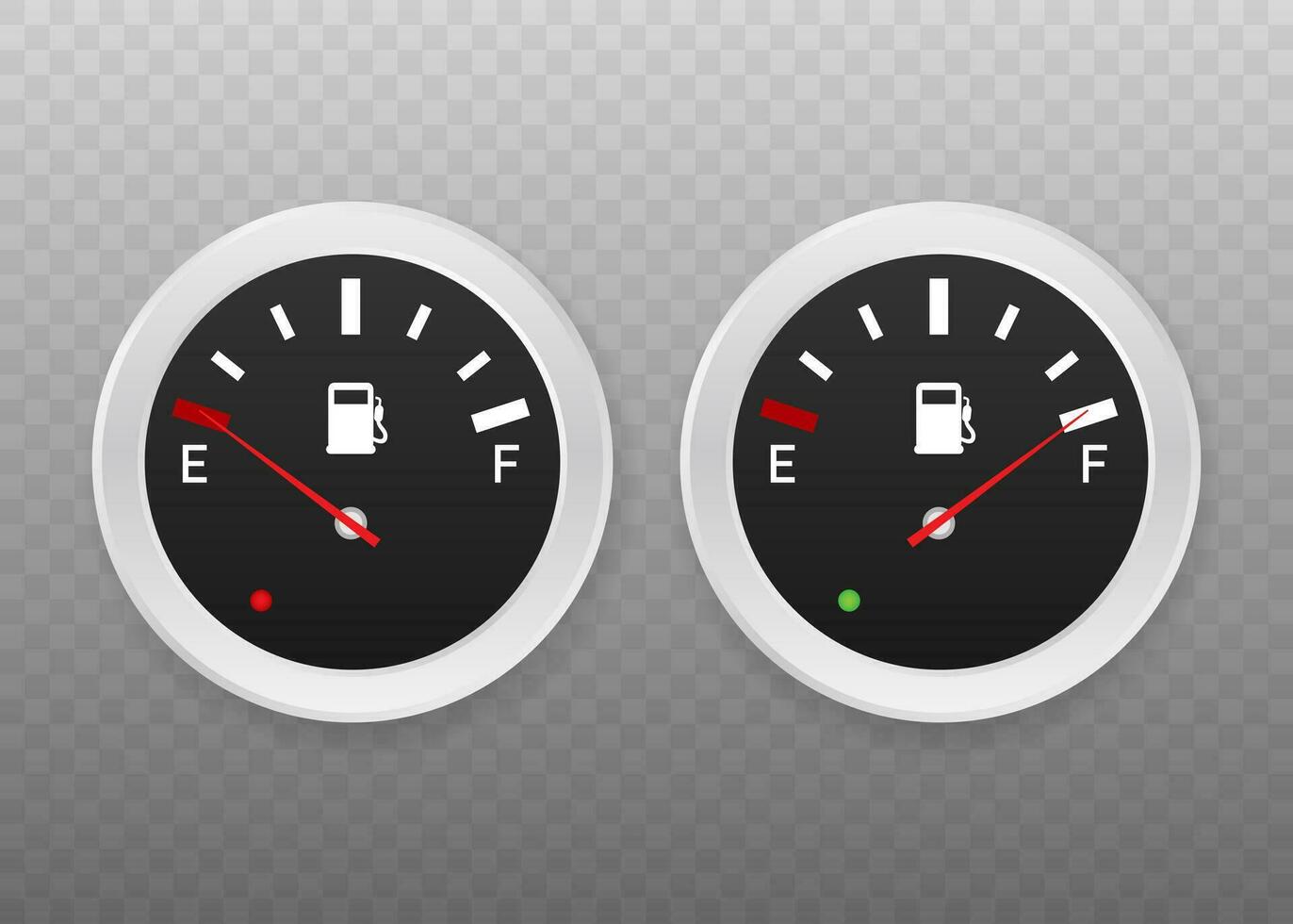 Treibstoff Indikator. Illustration auf Weiß Hintergrund zum Design ,leer Energie. Vektor Lager Illustration