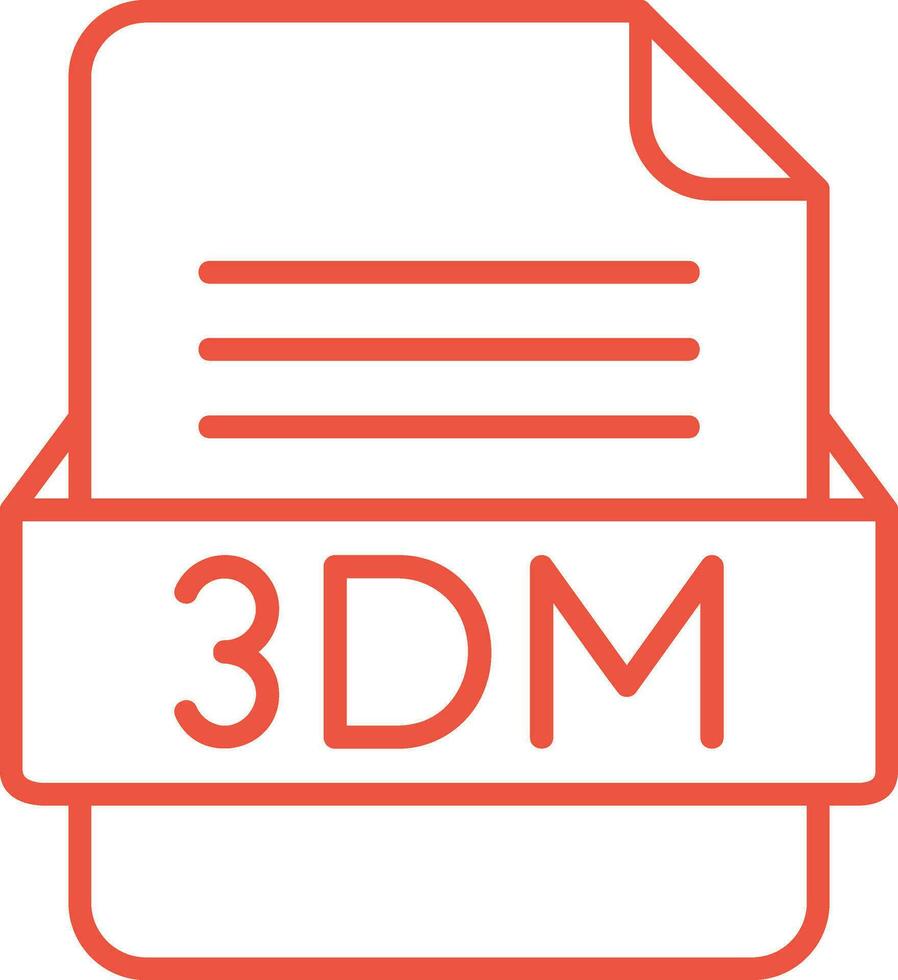 3dm fil formatera vektor ikon