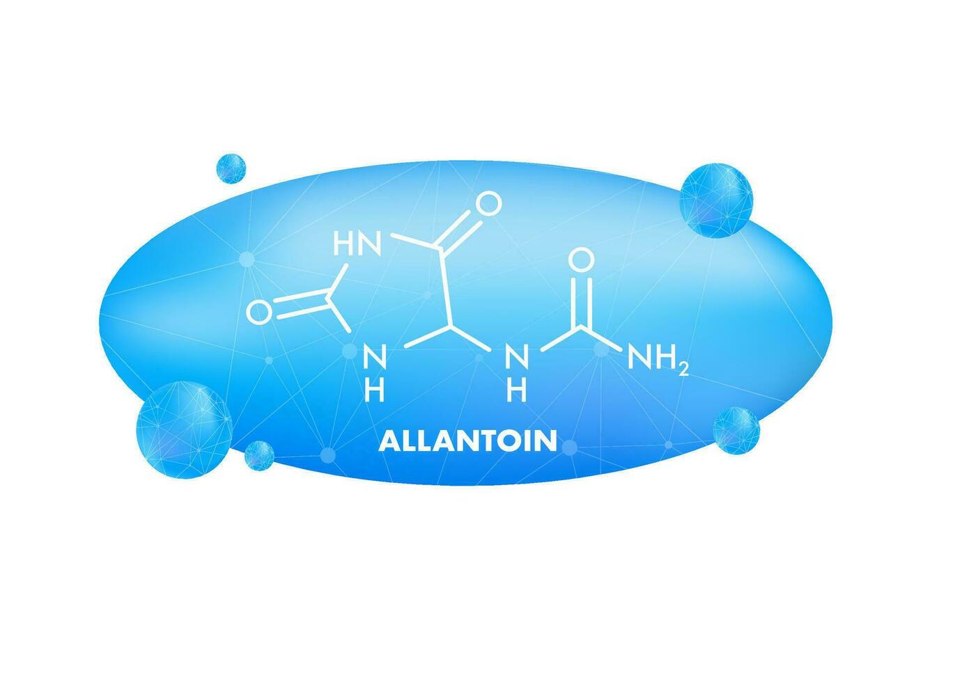 molekyl biologi. allantoin formel. molekyl biologi. allantoin formel, bra design för några syften. vektor