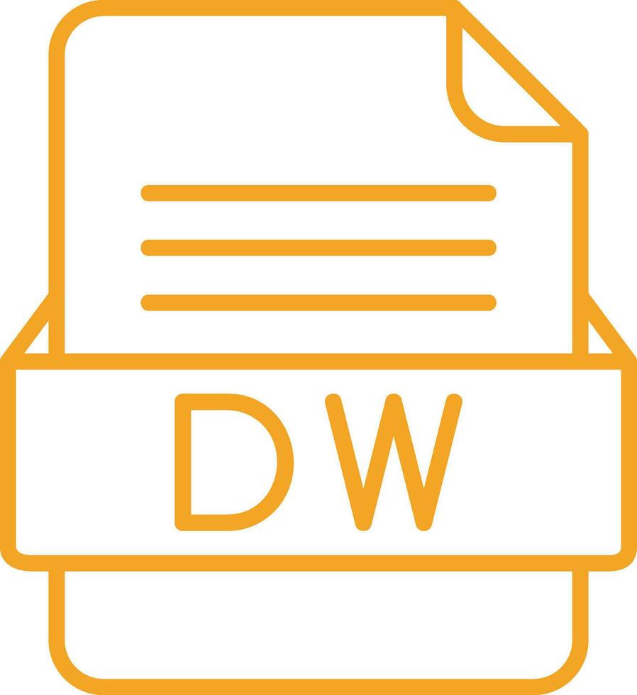 dw Datei Format Vektor Symbol