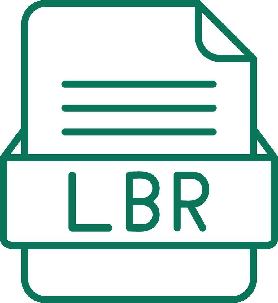 lbr Datei Format Vektor Symbol