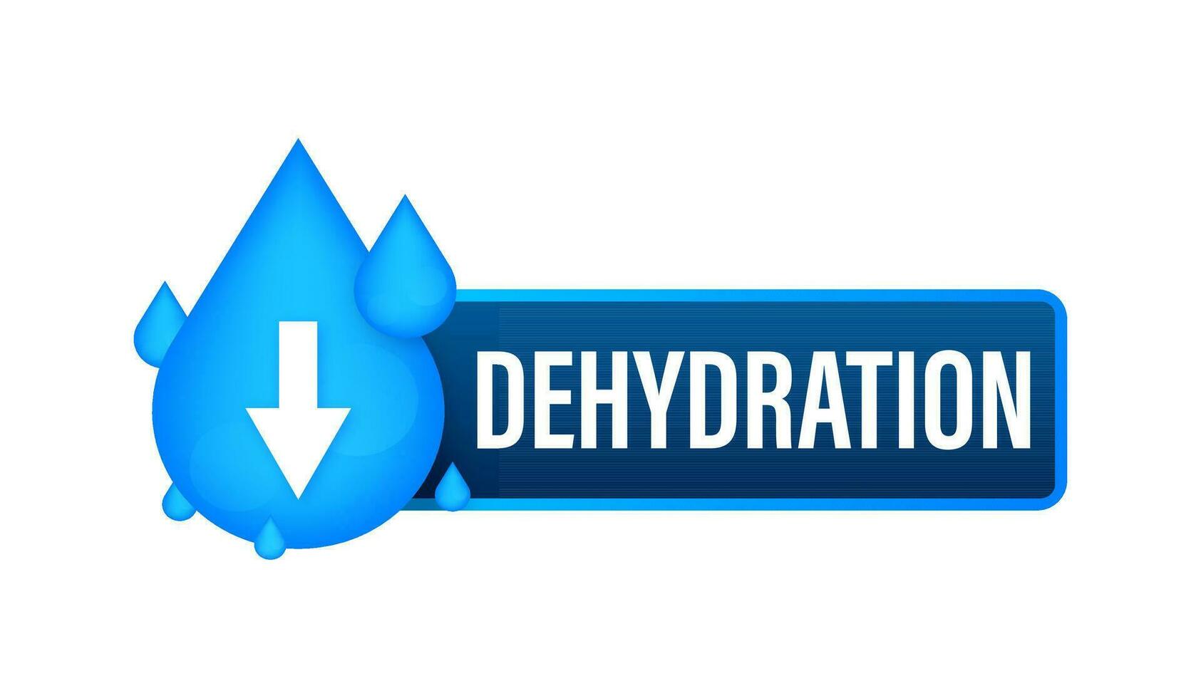 Dehydration Symbol. niedrig Körper Wasser. Vektor Lager Illustration