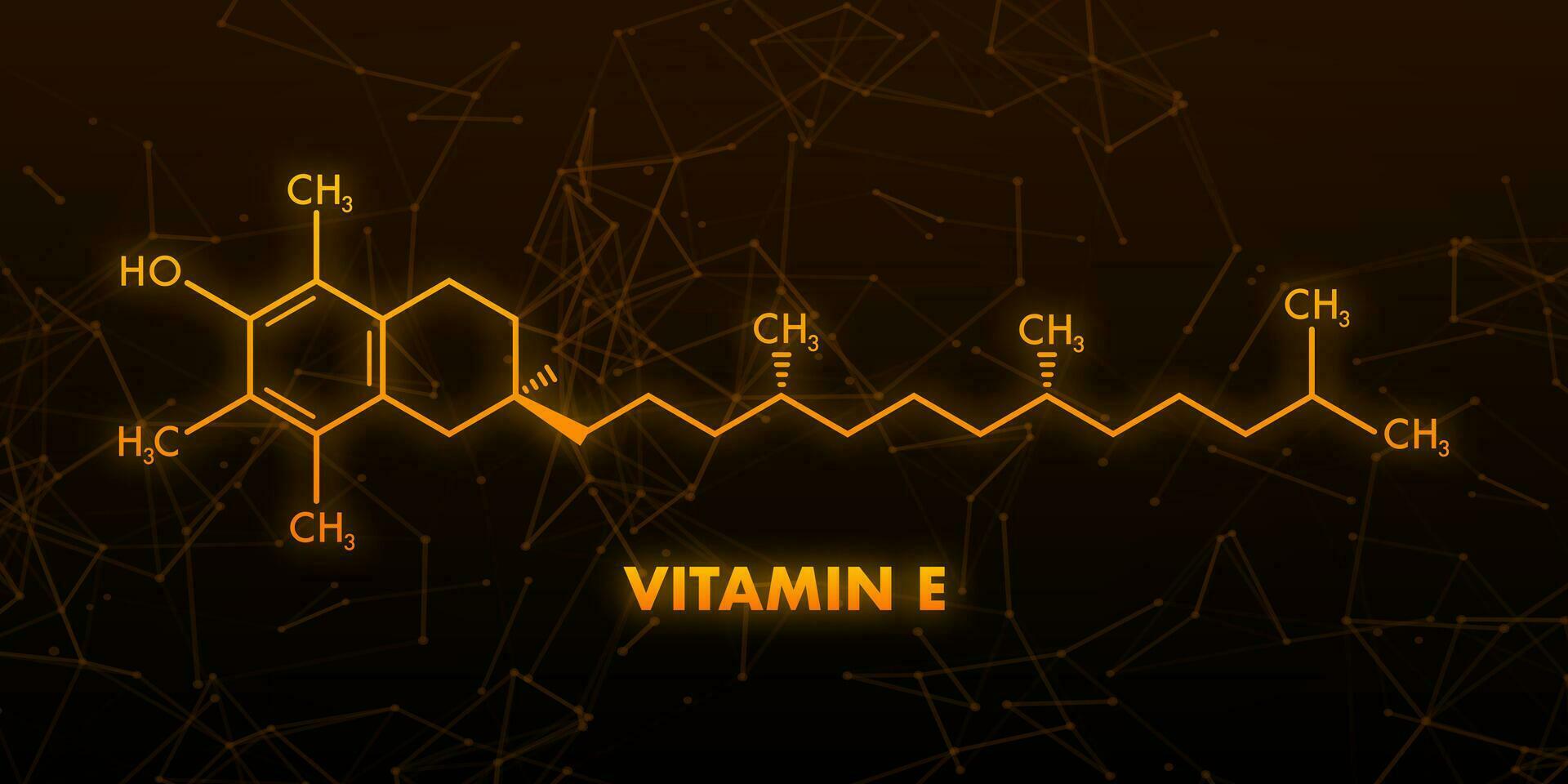 Molekül Tocopherol. Vitamin e. Symbol zum medizinisch Design vektor