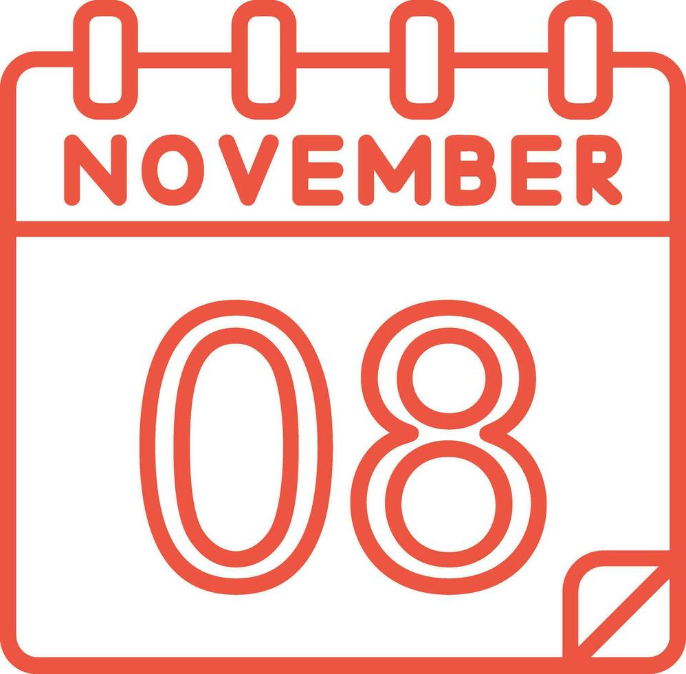 8 November Vektor Symbol