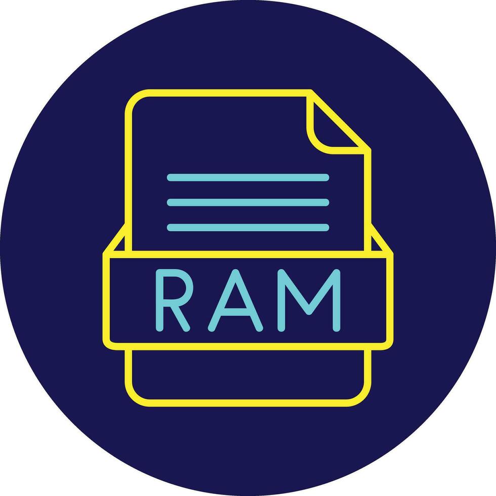 RAM Datei Format Vektor Symbol