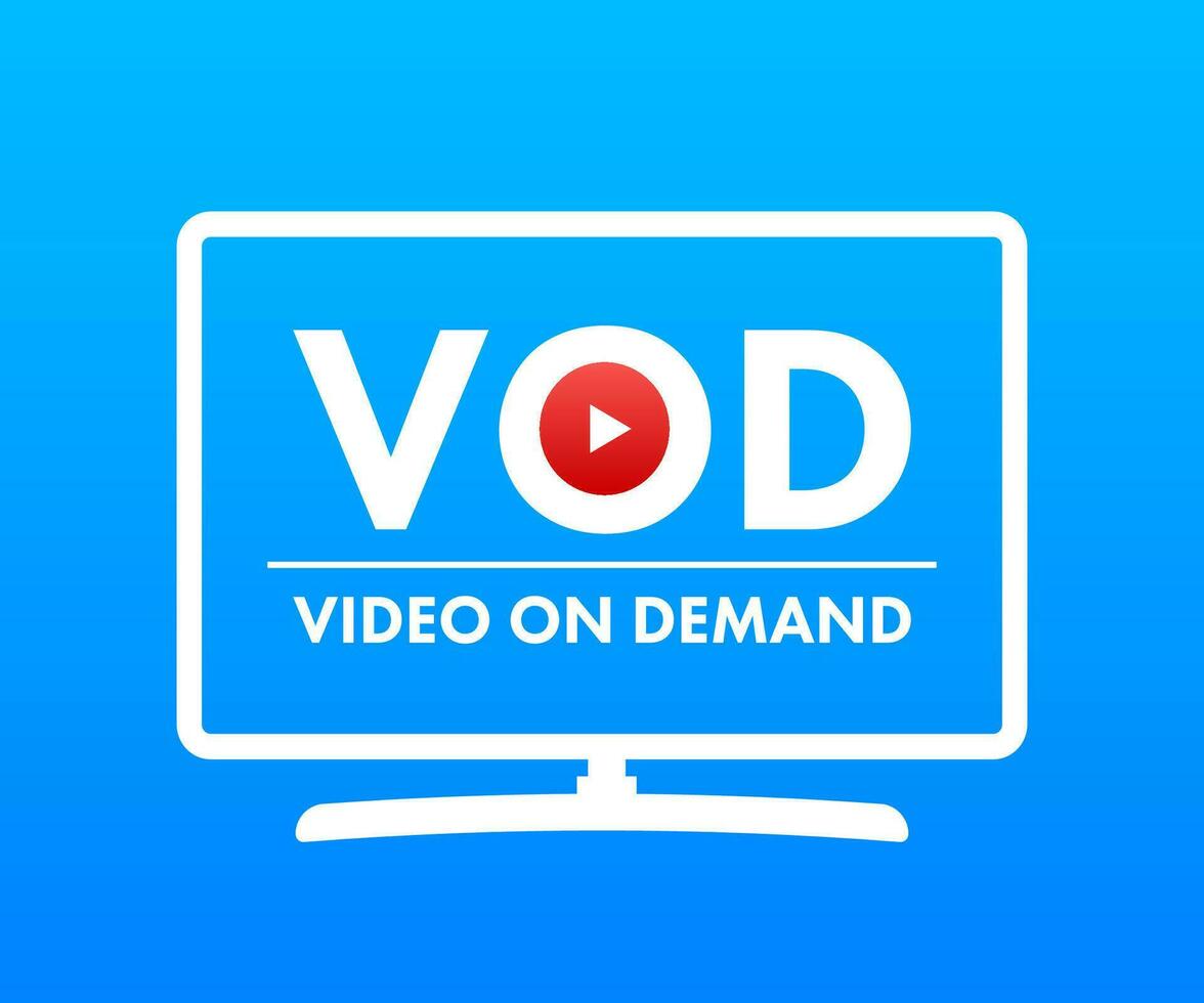 vod Video auf Nachfrage , Video Monetarisierung. Vektor Lager Illustration