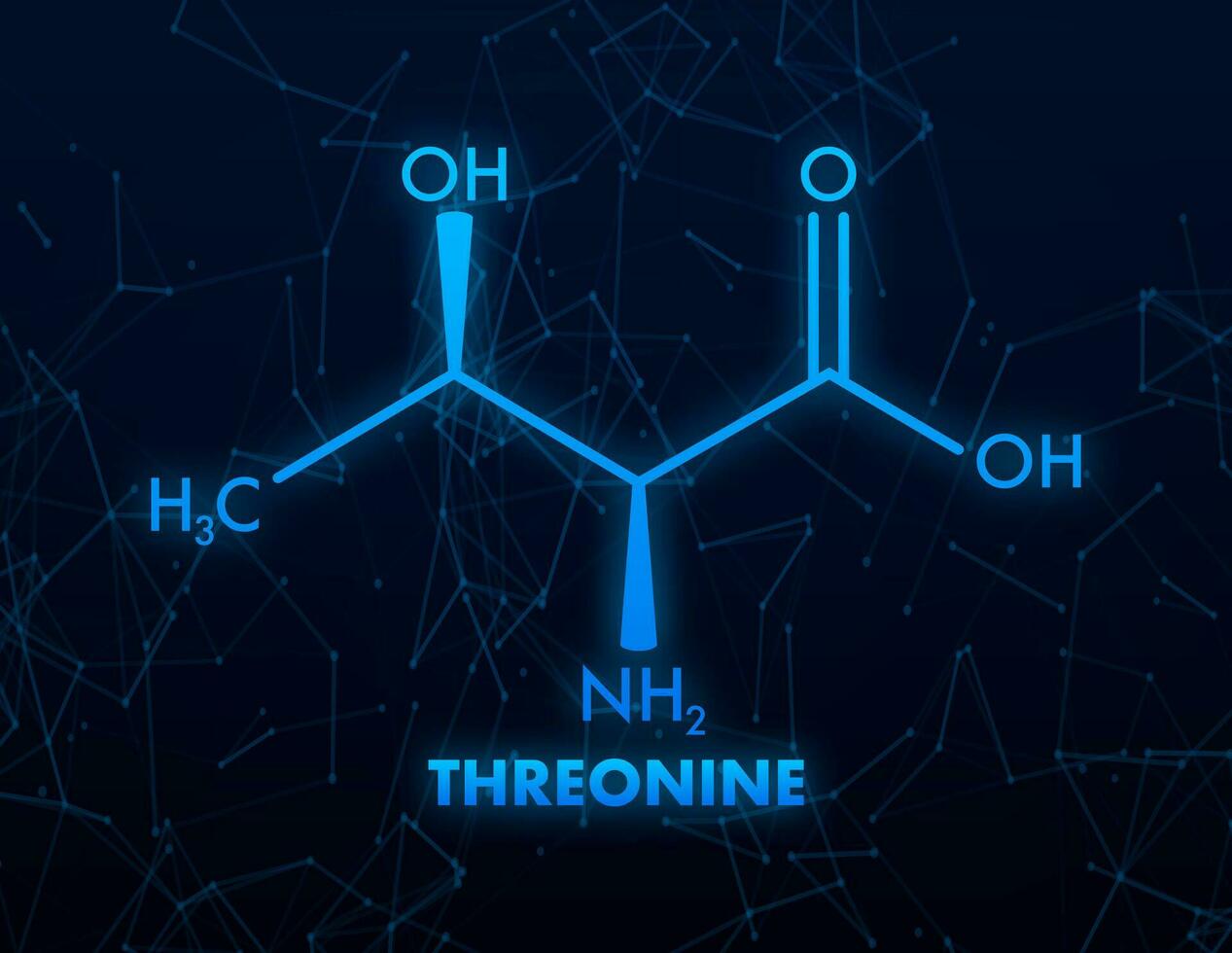 Threonin ist ein Amino Säure. eben Vektor Illustration auf Weiß Hintergrund.