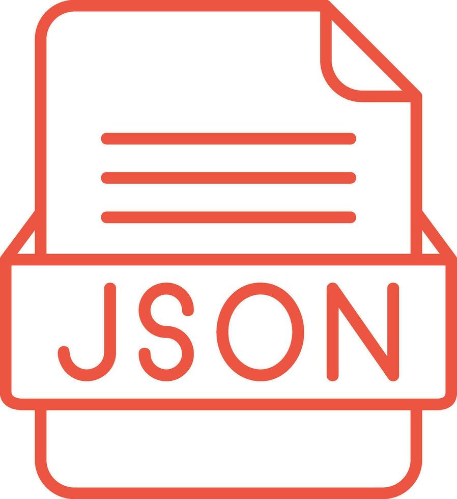 json fil formatera vektor ikon