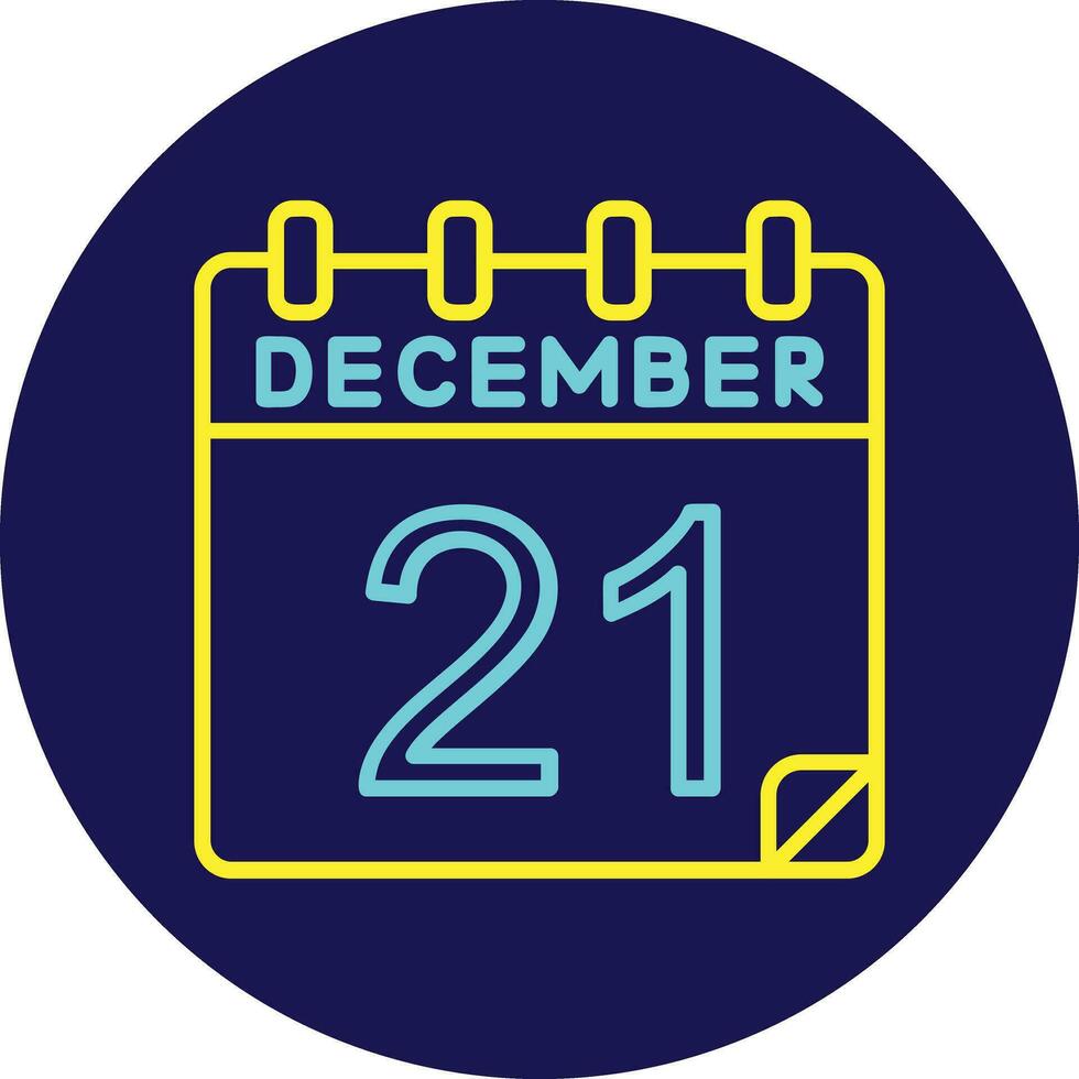 21 december vektor ikon