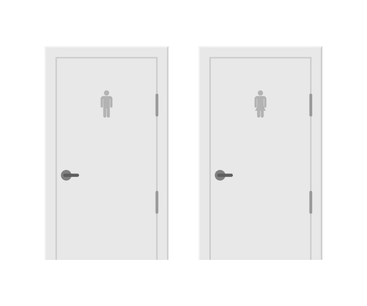 Toilette Symbol Zeichen Vektor Illustration. Gliederung Vektor Illustration. Toilette unterzeichnen. Tür Toiletten, großartig Design zum irgendein Zwecke