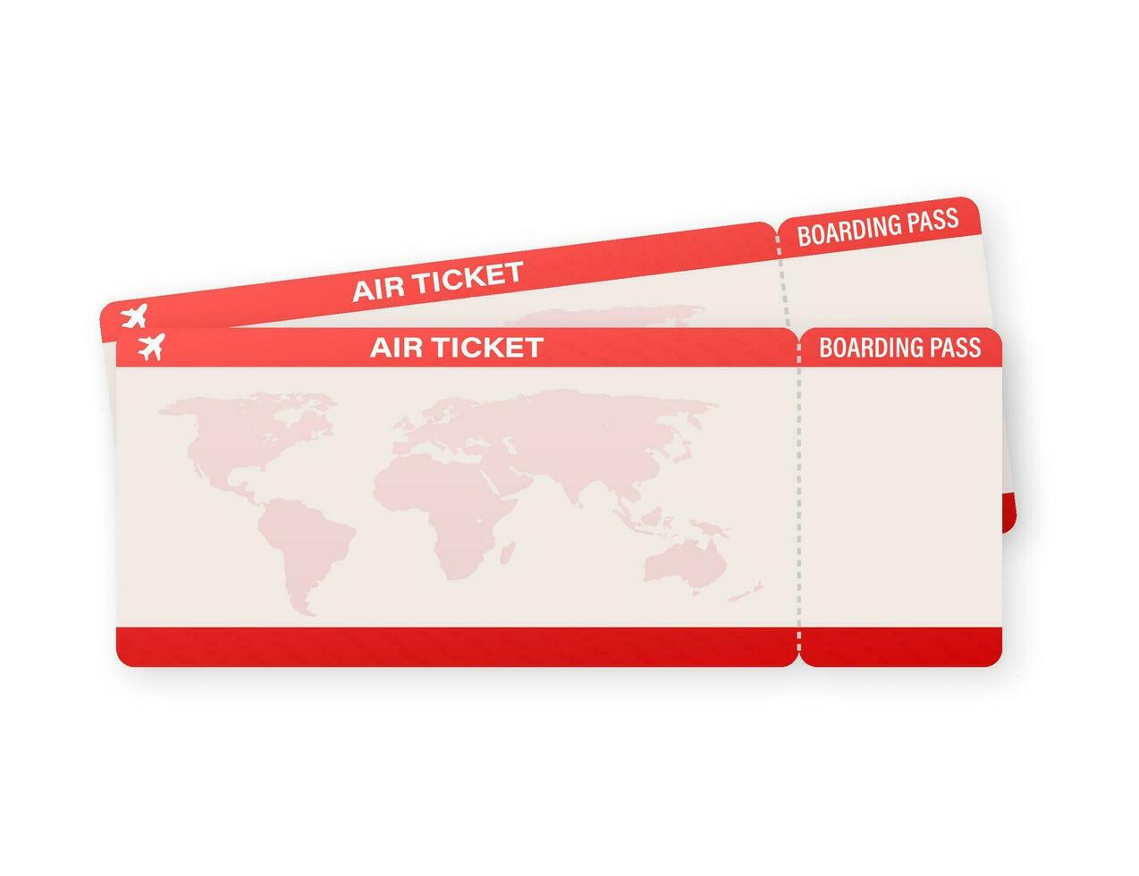 Fluggesellschaft Tickets oder Einsteigen bestehen Innerhalb von Besondere Bedienung Umschlag. Vektor Lager Illustration