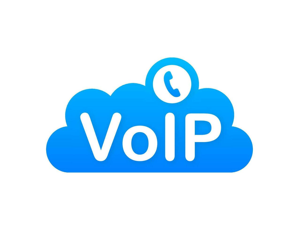 voip Technologie, Stimme Über IP. Internet Berufung Banner. Vektor Illustration. Vektor Illustration