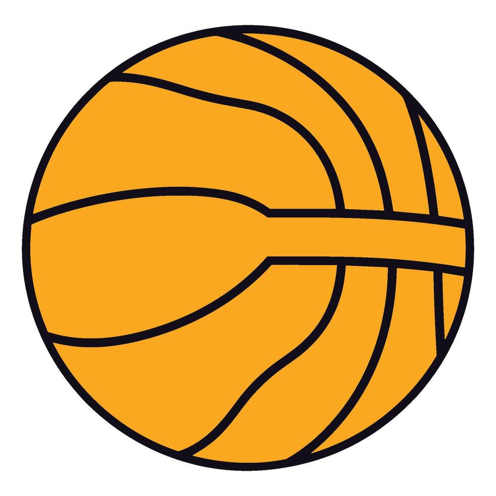 basketboll vektor ClipArt isolerat på vit bakgrund, färgrik basketboll illustration