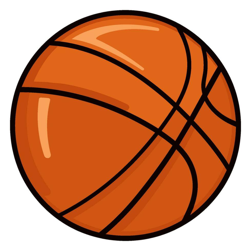 Basketball Vektor Clip Art isoliert auf Weiß Hintergrund, bunt Basketball Illustration
