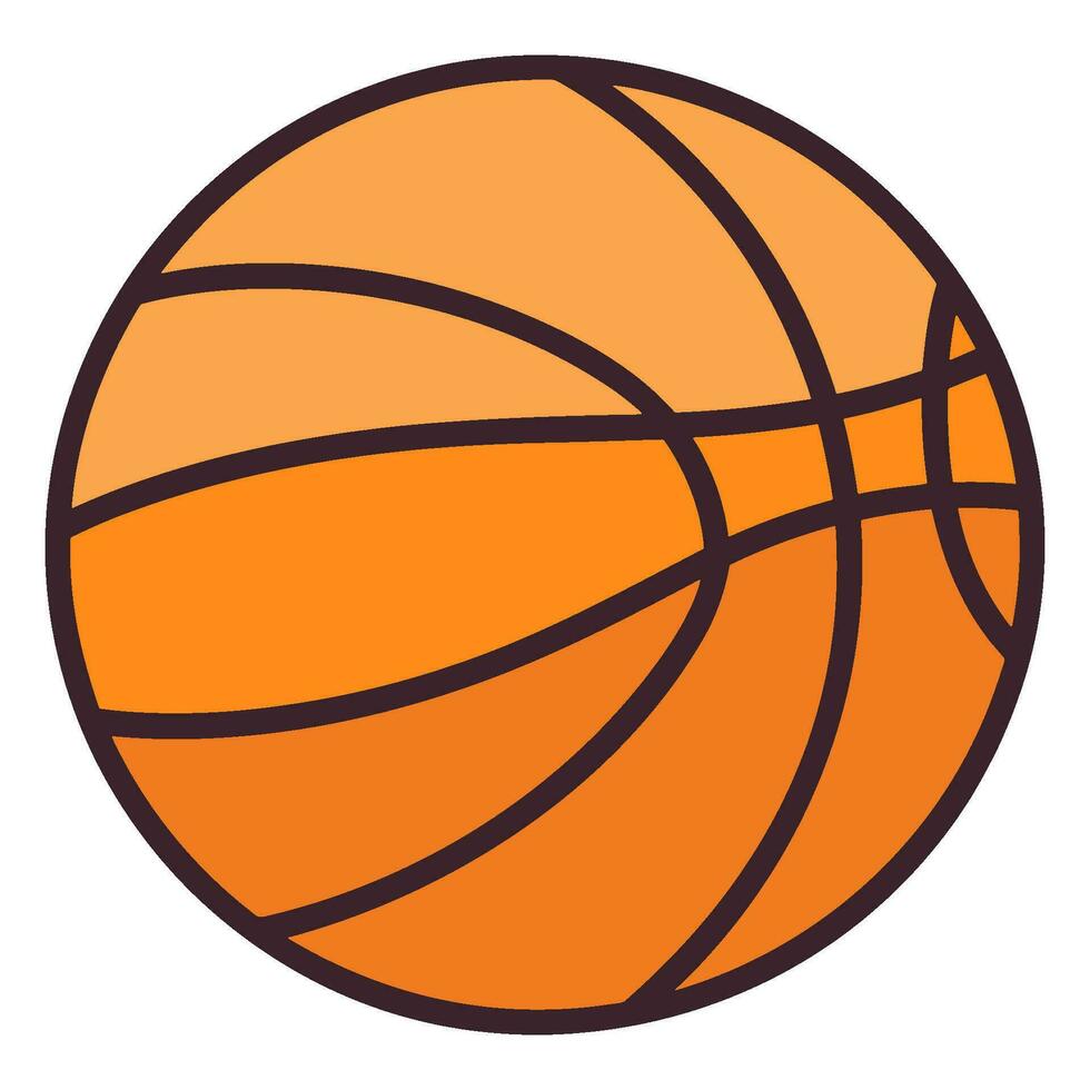 Basketball Vektor Clip Art isoliert auf Weiß Hintergrund, bunt Basketball Illustration