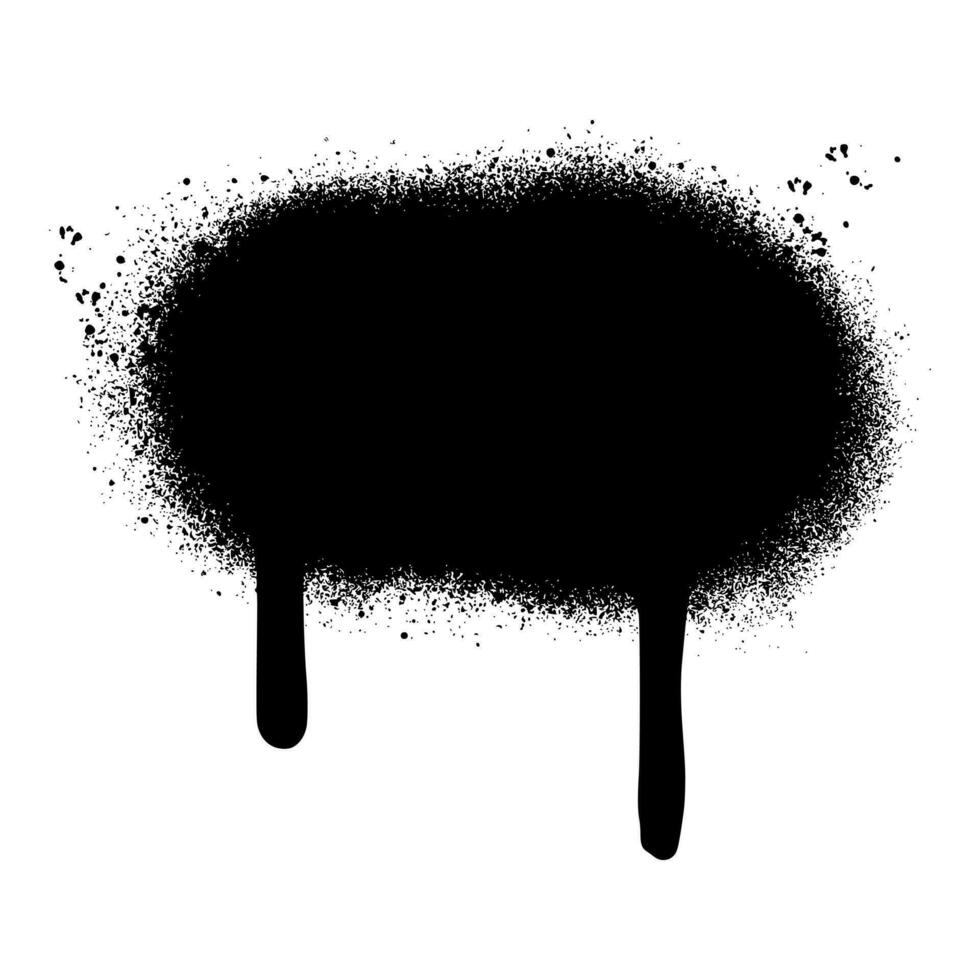Graffiti sprühen gemalt tropft schwarz Tinte Spritzer isoliert auf Weiß Hintergrund. vektor