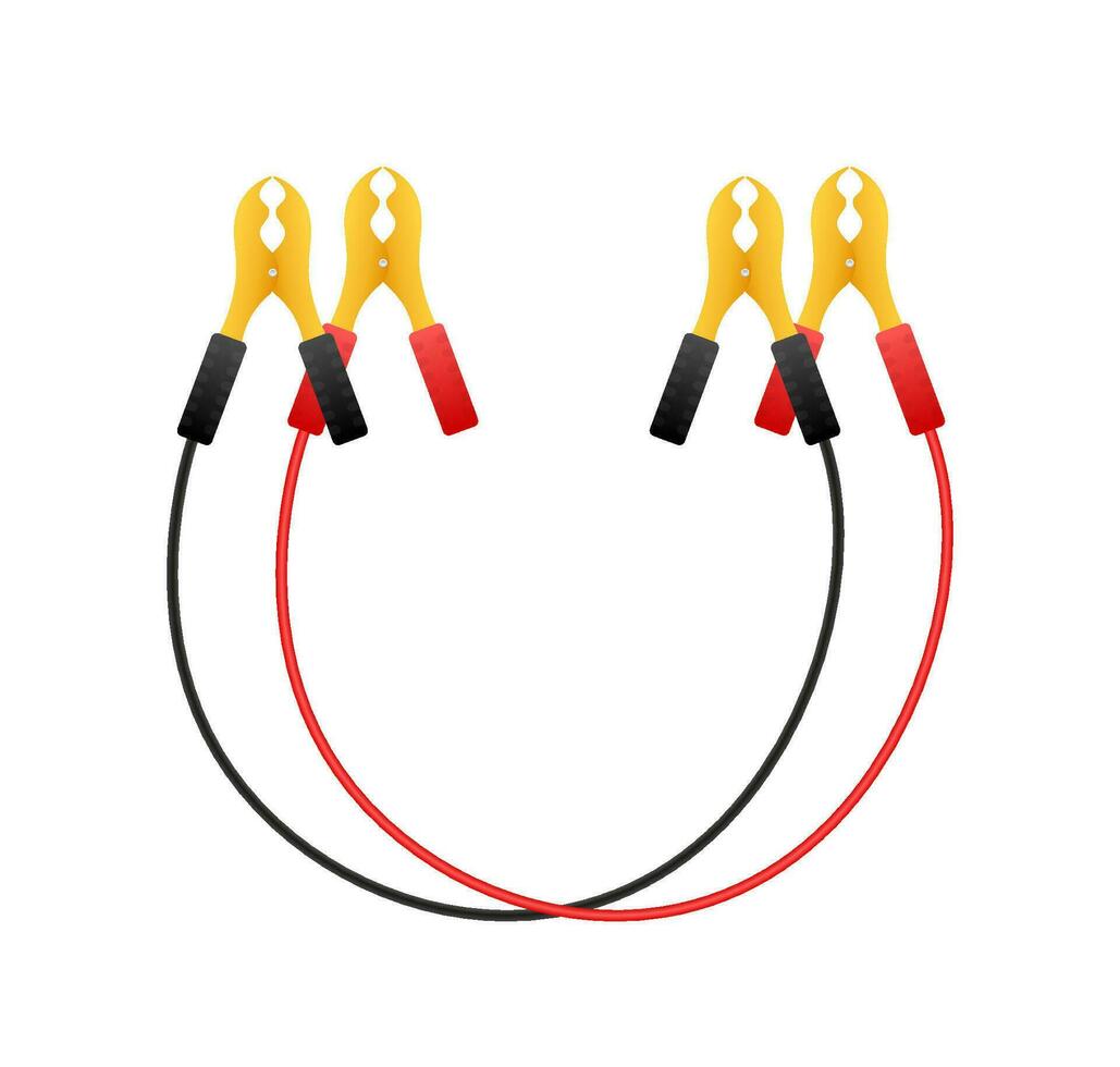 platt bil batteri hoppare kraft. platt vektor illustration. fordon vektor.