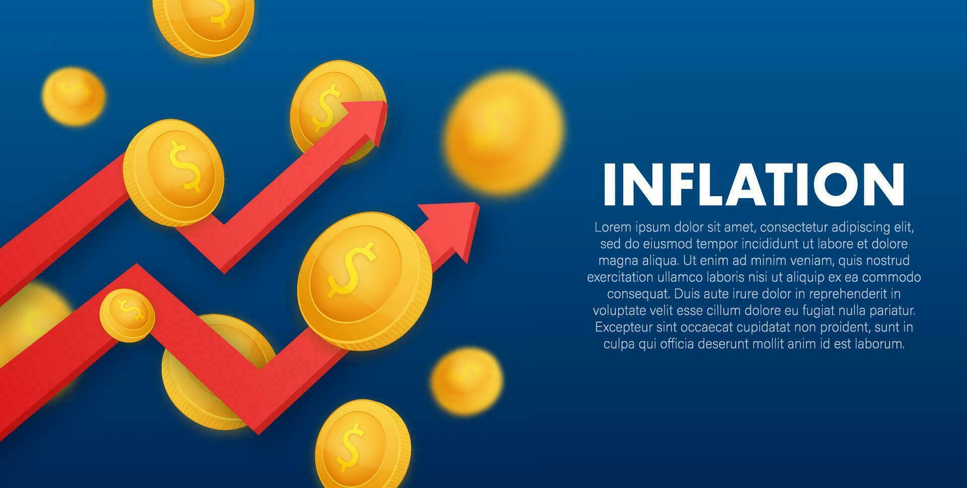 inflatorisk finansiell kris. inflation uppskattare eller mätare. vektor stock illustration
