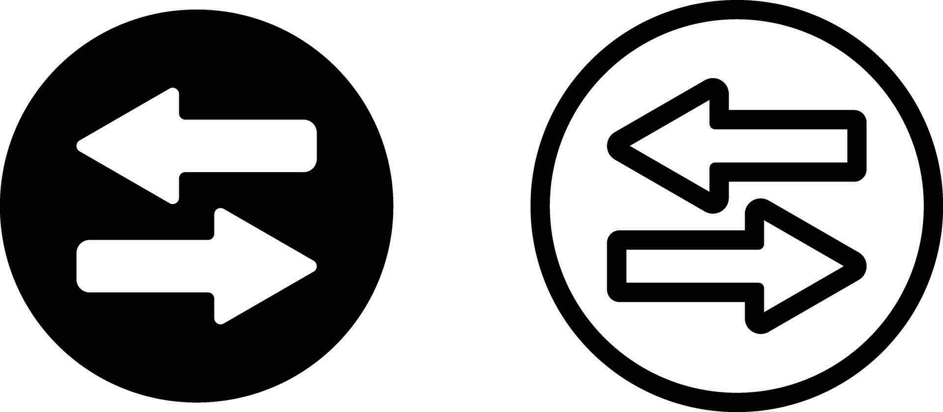 Austausch Symbol einstellen Vektor im zwei Stile isoliert auf Weiß Hintergrund . Transfer Symbol